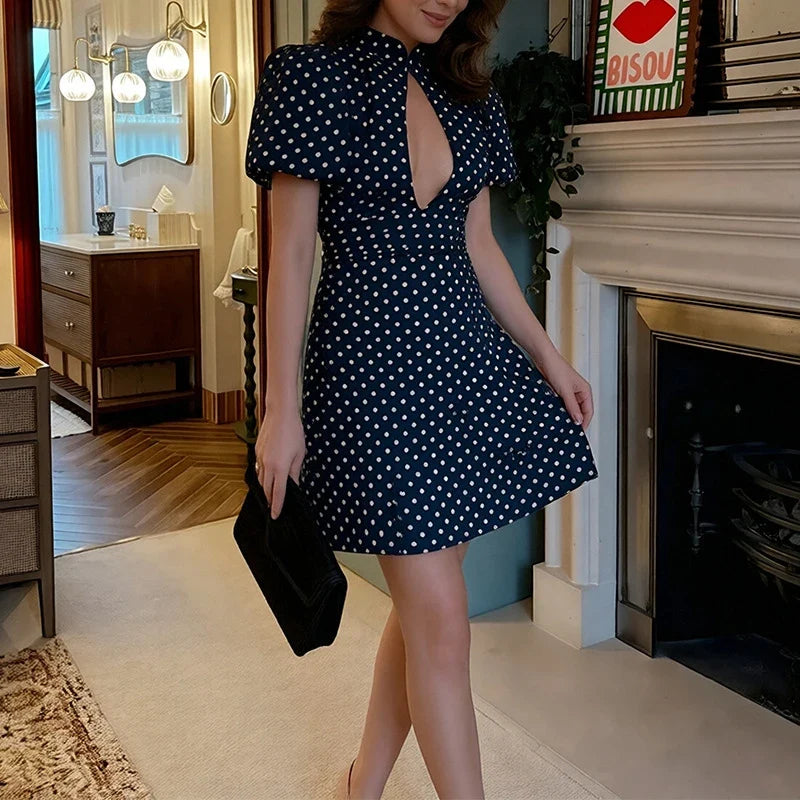 Puff Sleeve Design High Waist Party Dresses