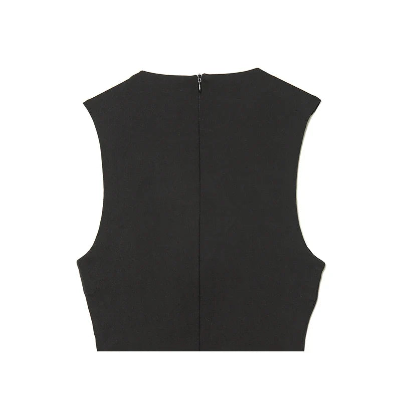Black Sleeveless Fit & Flare Mini Dresses