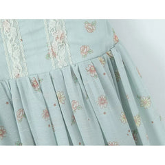 Floral Print Corset Midi Summer Dresses