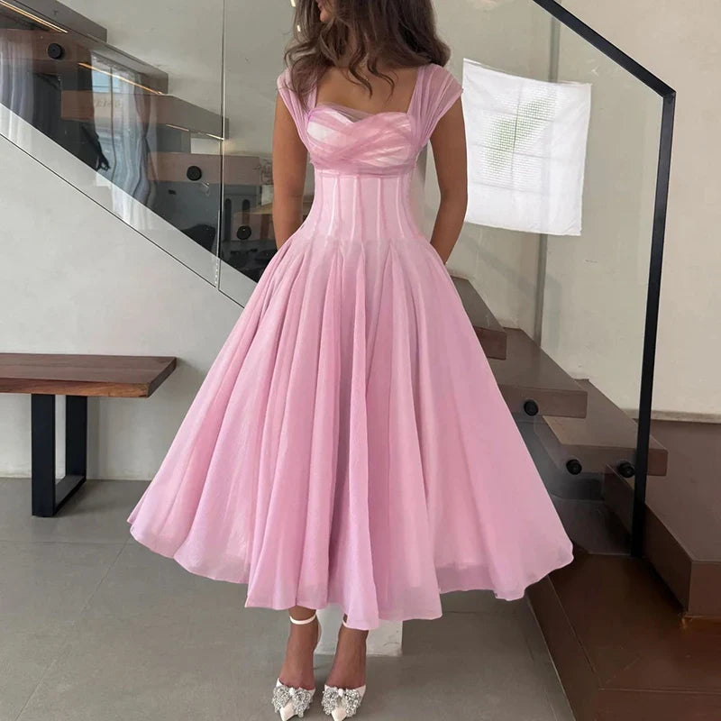 Backless High Waisted Ball Dresses