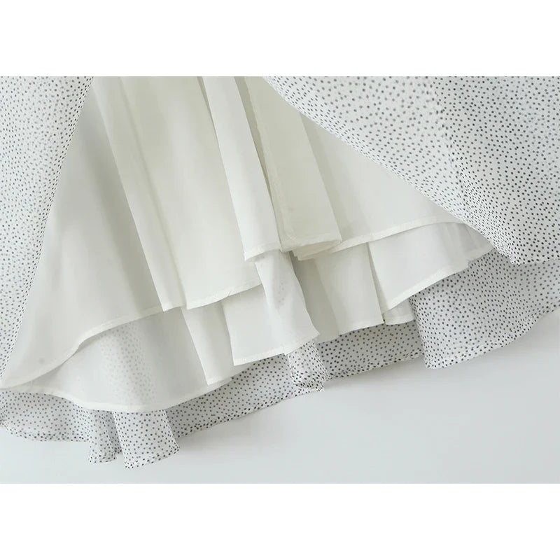 Vintage Polka Dot Halter Elegant Dresses Sexy Backless A-line Midi Summer Dresses