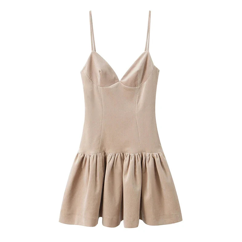 Backless Thin Straps Short Dresses