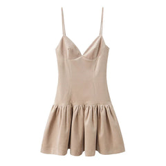Backless Thin Straps Short Dresses