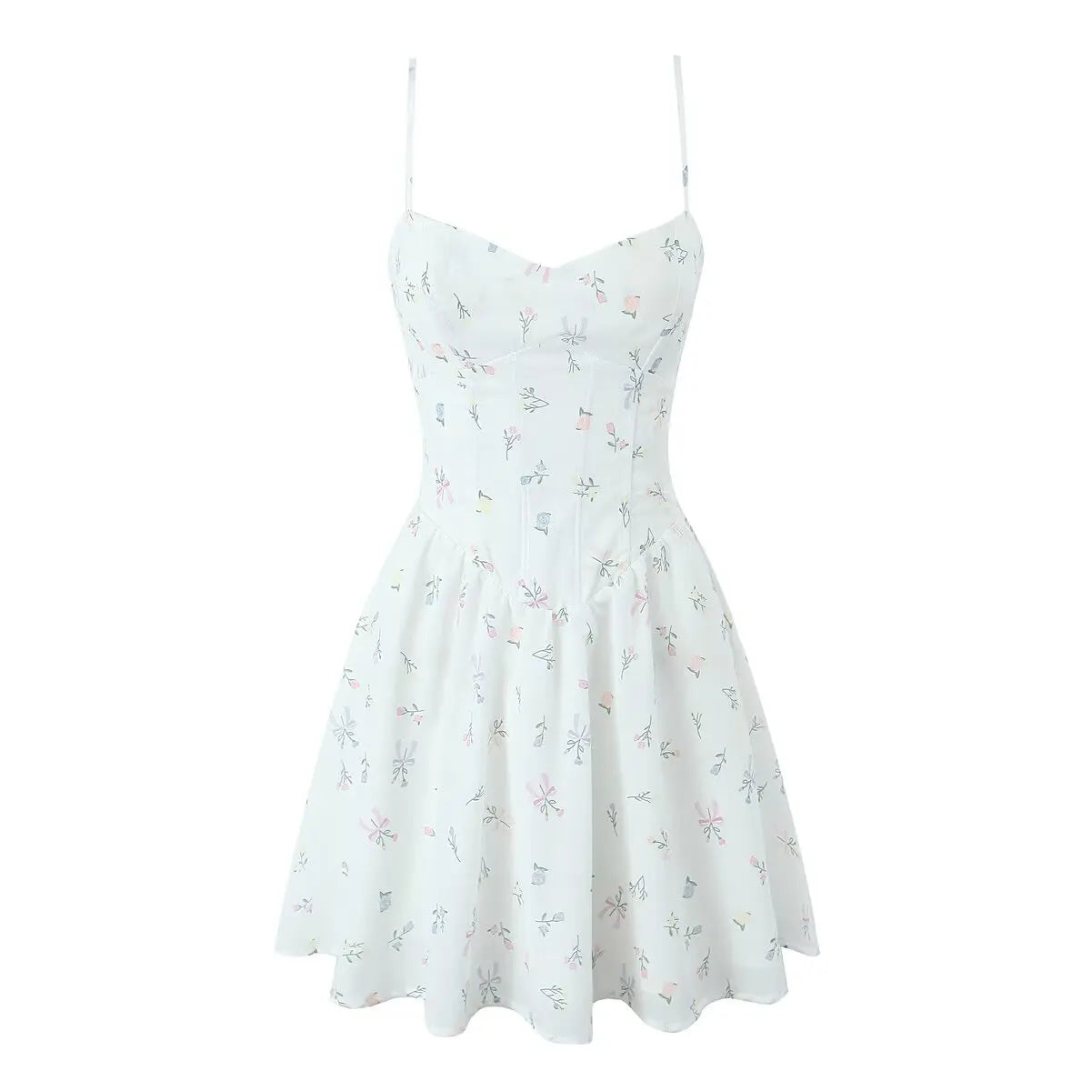 Sexy Elegant Fishbone Waist Shaping Sling Mini Dresses