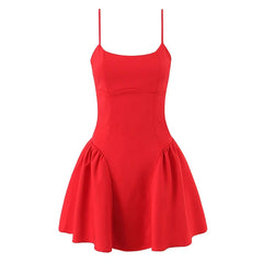 Spaghetti Straps Backless A-line Mini Sexy Dresses
