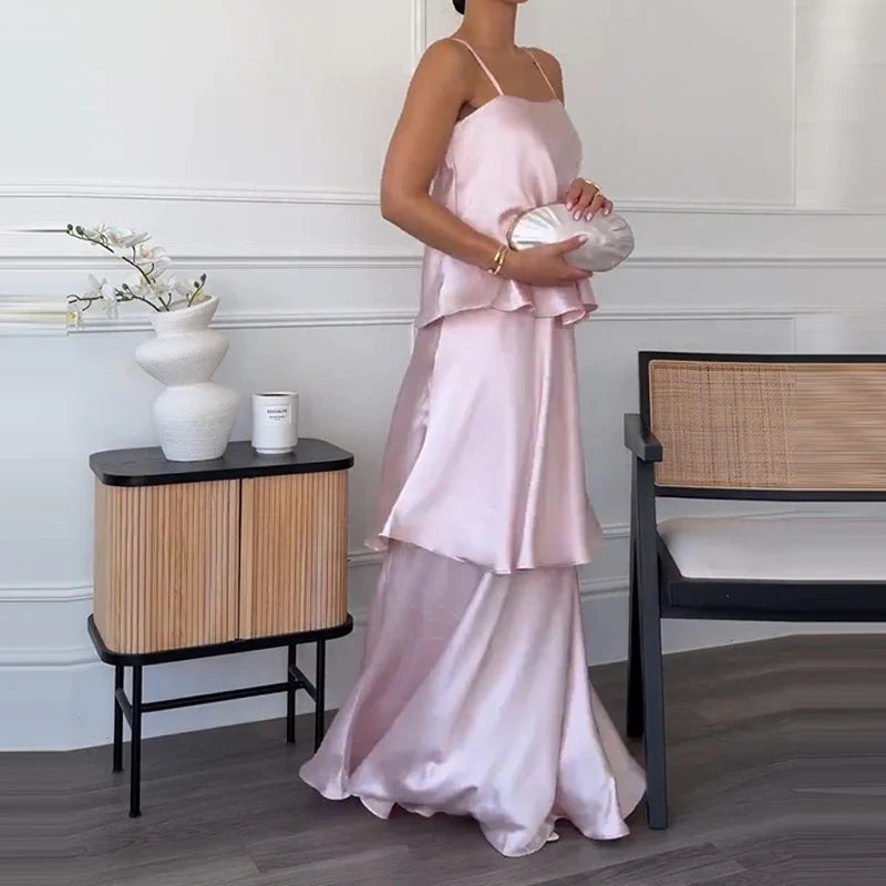 Casual Layered Pleated Holiday Dresses