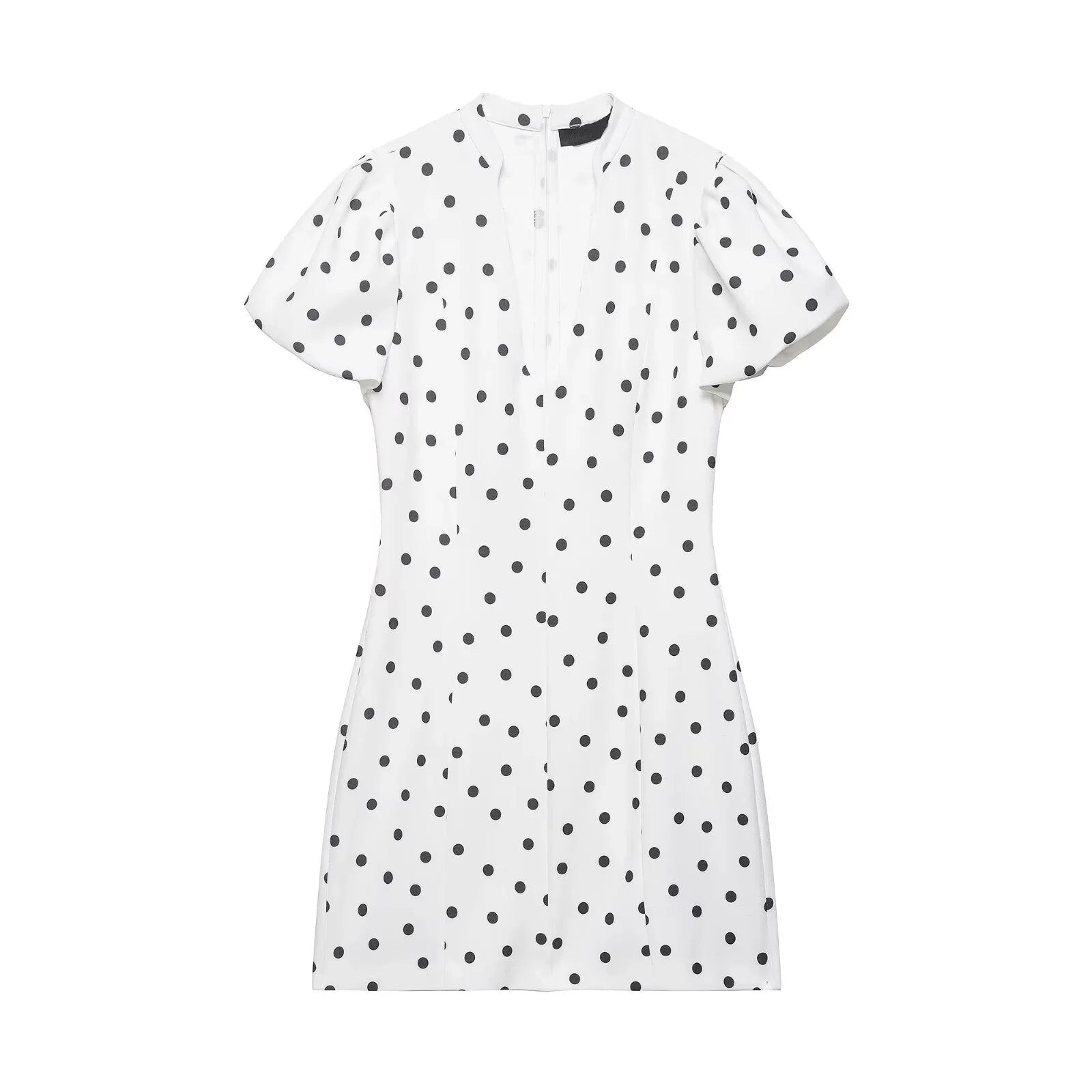 Polka Dot White Mini Dresses
