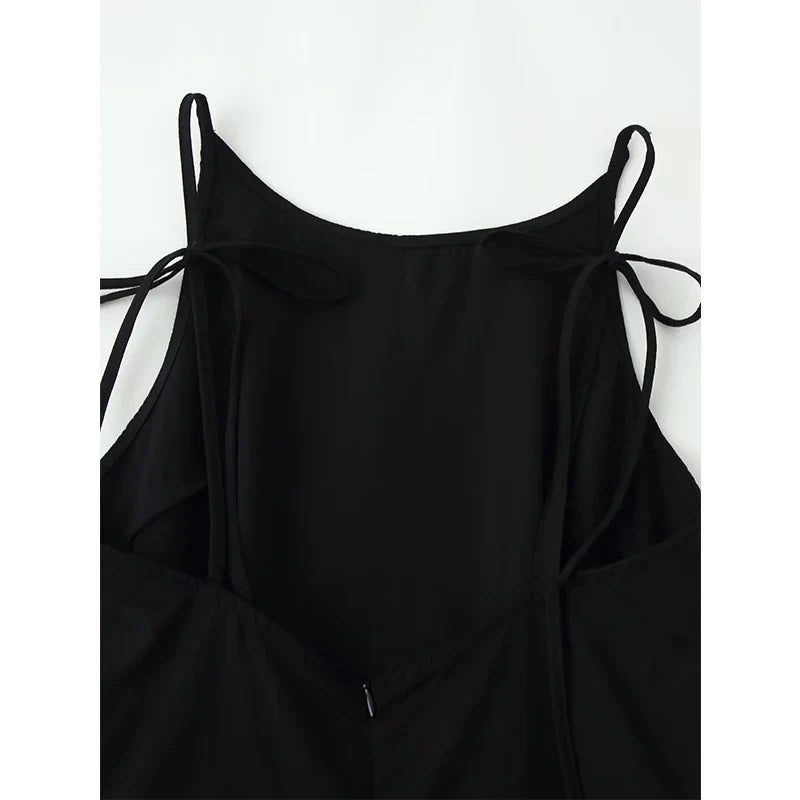 Summer Sleeveless Backless Wide Swing Midi Dresses