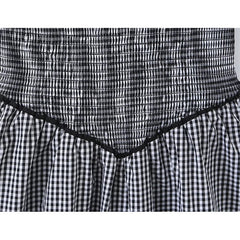 Sexy Spaghetti Strap Plaid Mini Dresses