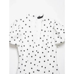 Polka Dot White Mini Dresses