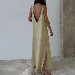 Backless Hollow Out Beach Dresses