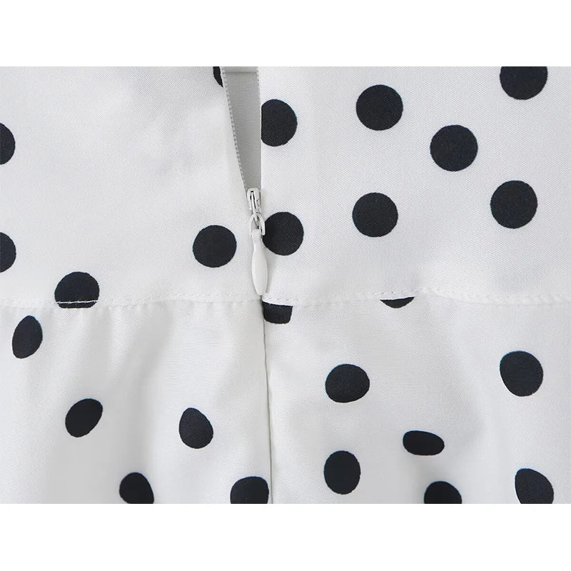 Summer Polka Dot Halter Mini Dresses