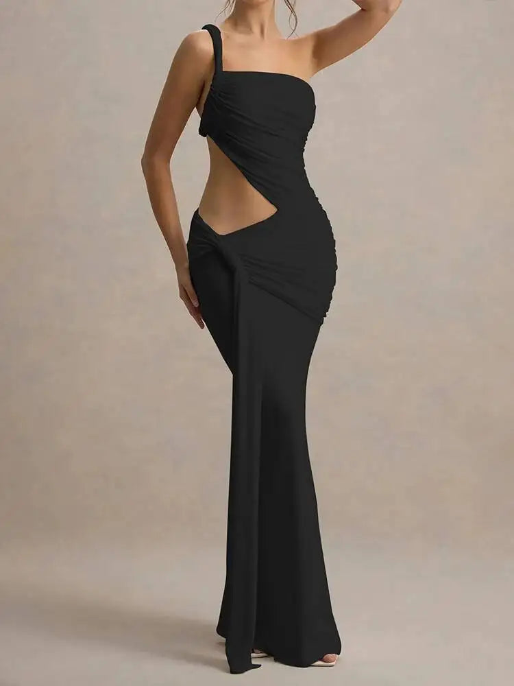 Temperament One Shoulder Backless Strapless Dresses