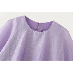 Light Purple Ruffle Mini Dresses