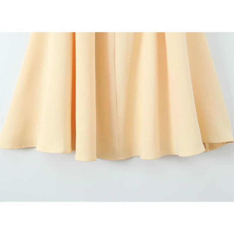 Yellow Sexy Elegant Tank Dresses