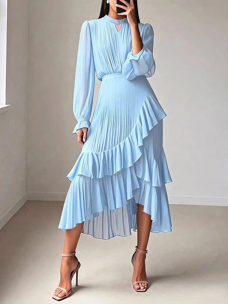 Summer Solid Color High Waist Dresses