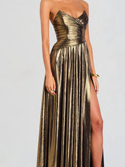Temperament Solid Color Slim Evening Dresses