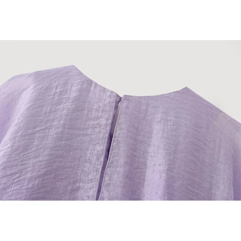 Light Purple Ruffle Mini Dresses
