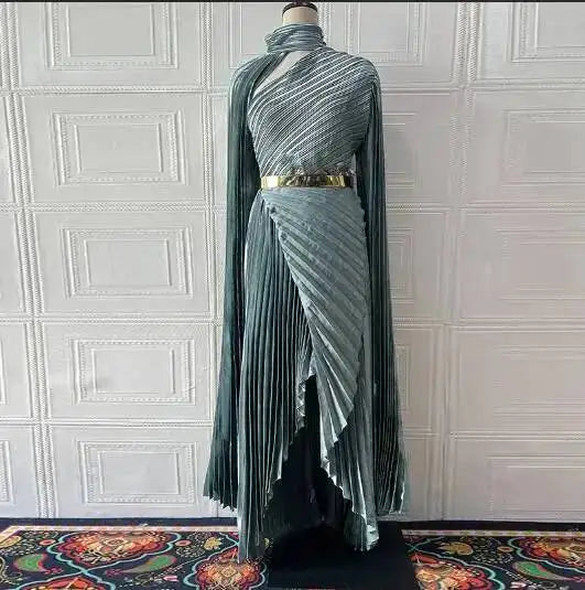 Autumn Y2k Long Shawl Split Elegant Dresses