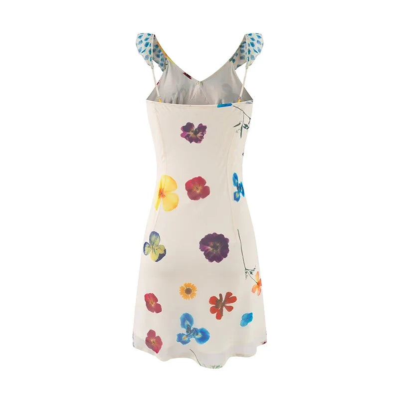 Sweet Girls Floral Print Holiday Summer Dresses