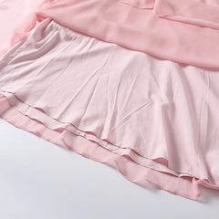 Summer Pink Crinkled Maxi Dresses