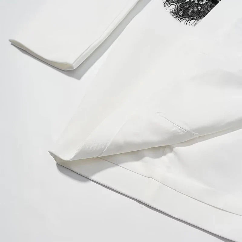 Sexy Lace Patchwork White Dresses