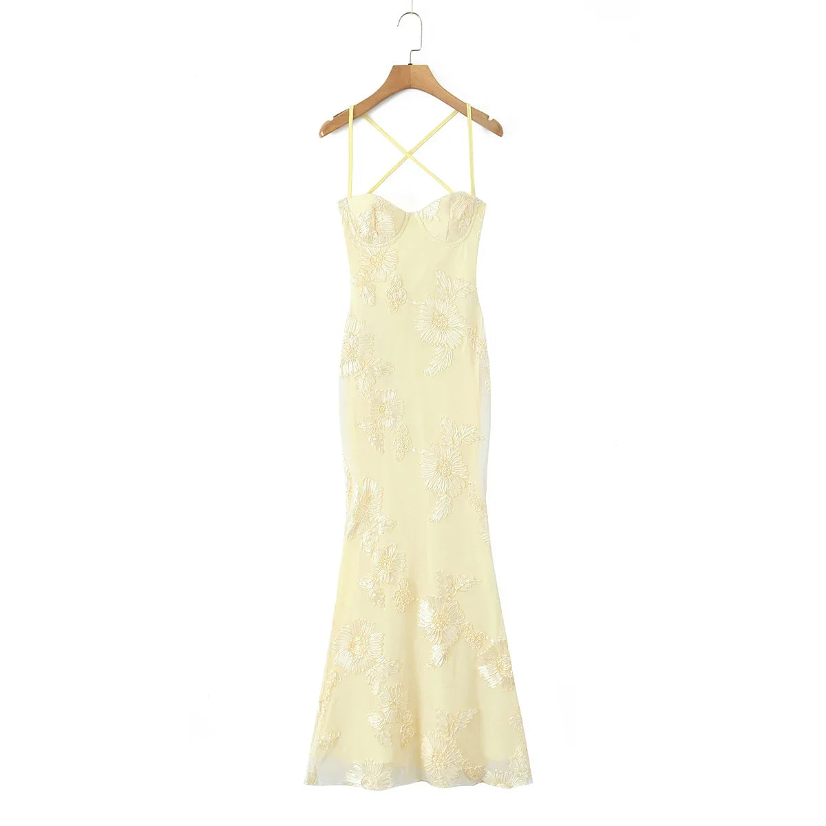 Spaghetti Straps Elegant Evening Party Long Dresses For Bandage Backless Sexy Slim Mermaid Dresses