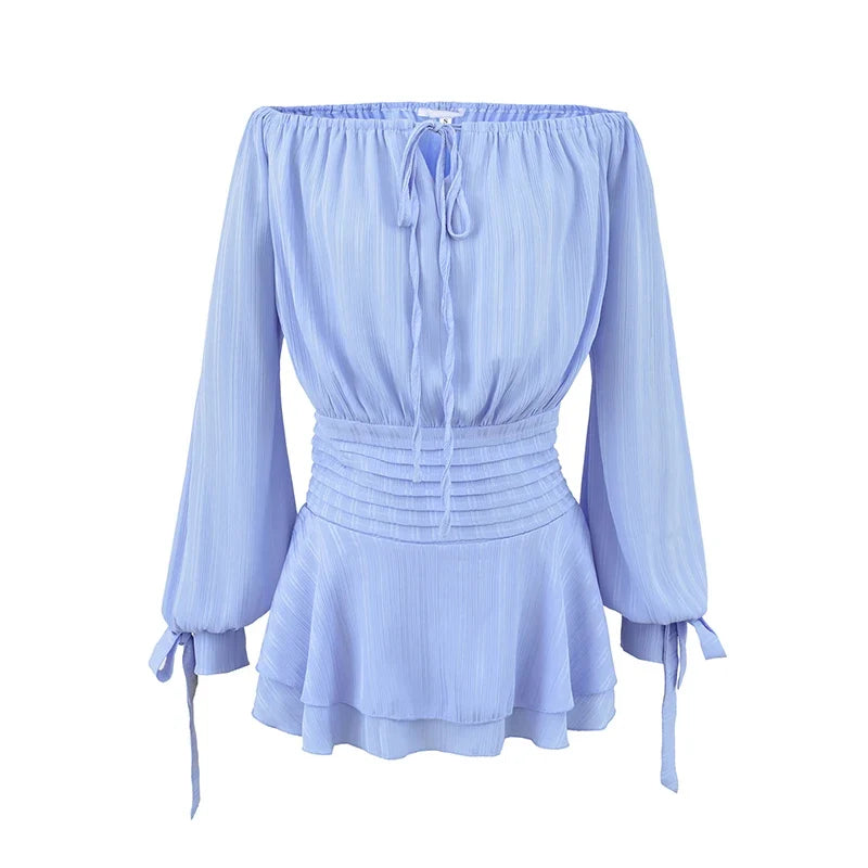 Vintage Lantern Sleeve Sexy Off Shoulder Dresses