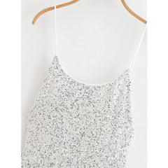 Spaghetti Straps Sequin Long Dresses
