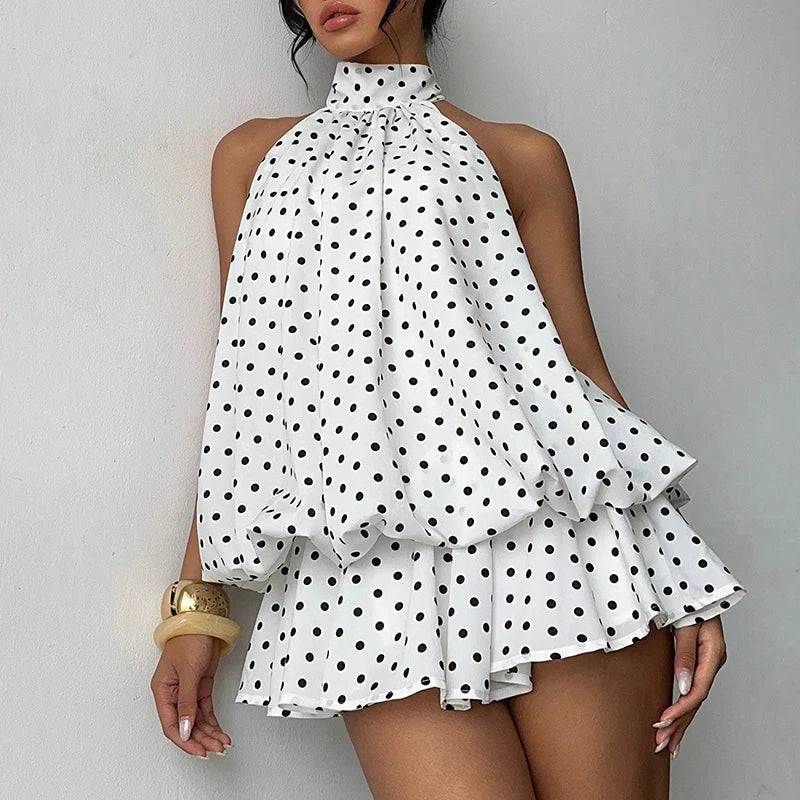 Simple Solid Color Halter Slim Mini Dresses