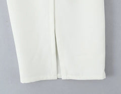 French Style Minimalist Midi Slim Fit Package Hip Skirt For Girls Spring Summer High Waist Elegant Skirts