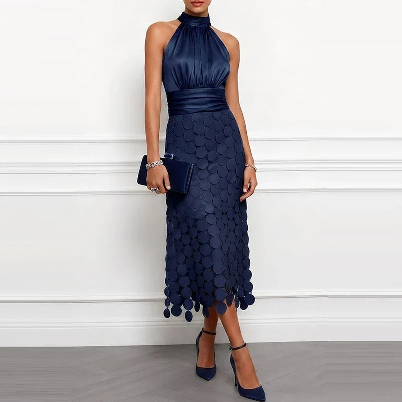 Satin Round Tassel Evening Dresses