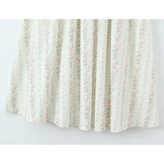 French Style Romantic Floral Print Elegant Sling Long Dresses