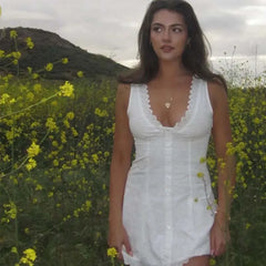 European And American Sexy Hollow Out Embroidered Dresses