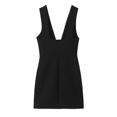 Sexy Backless Elegant Black Tank Mini Dresses