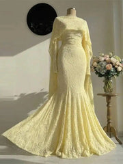 Elegant Round Neck Long Sleeved Waist Slimming Dresses