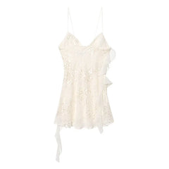 Sequin Ruffle Sling Mini Dresses