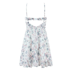 Sexy Backless Print Sling Mini Summer Dresses