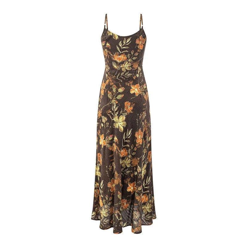 Vintage Boho Style Floral Print Dresses