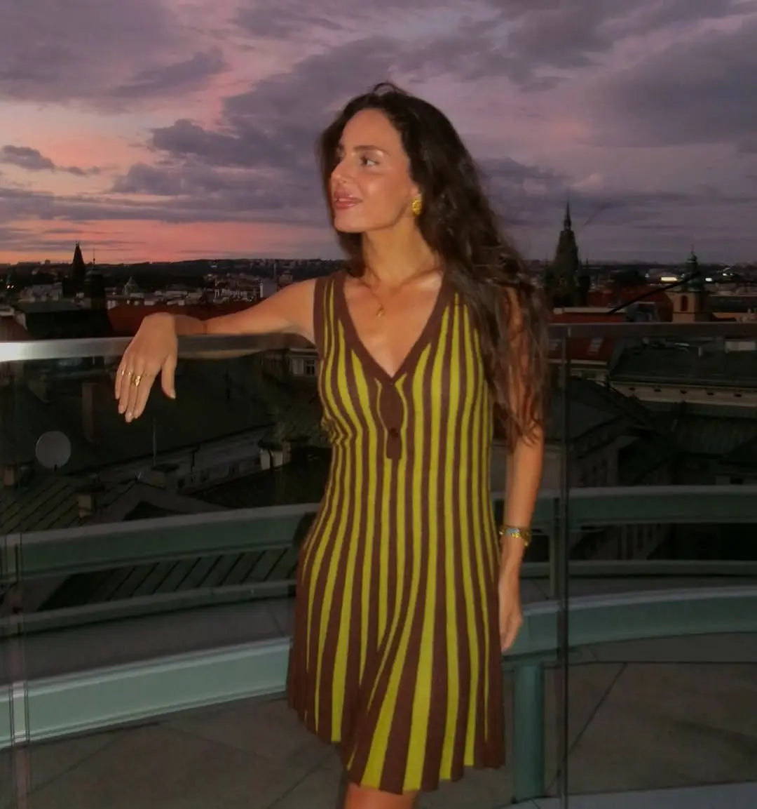 Vintage Striped Knit Dresses