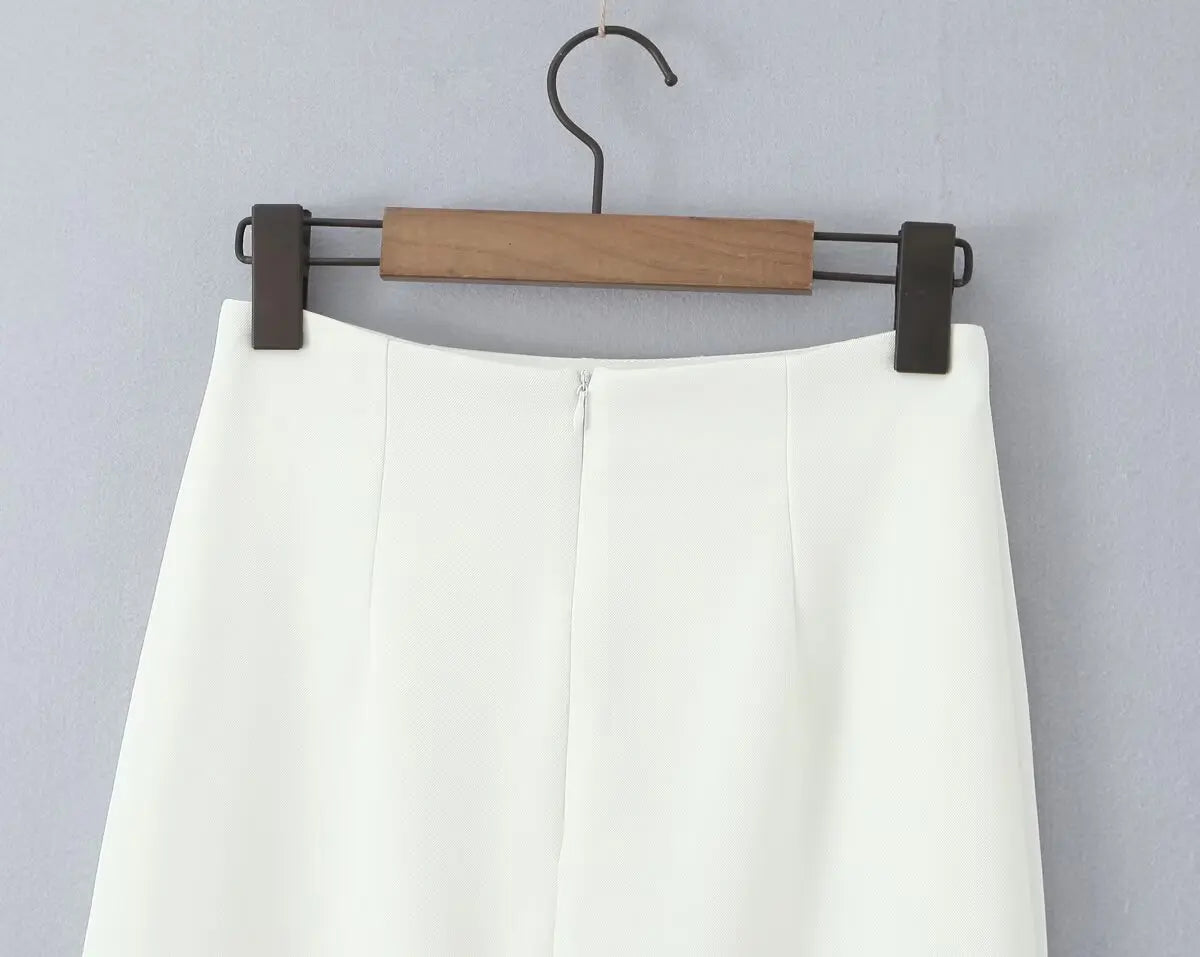 French Style Minimalist Midi Slim Fit Package Hip Skirt For Girls Spring Summer High Waist Elegant Skirts
