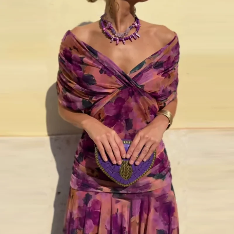 Spring Summer Short Sleeved Party Dresses