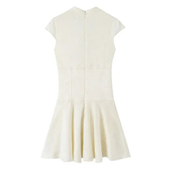 Cheongsam Style Jacquard Mini Dresses
