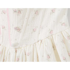 French Sweet Floral Halter Summer Mini Dresses Lace Trim A-Line Corset Party SunDresses