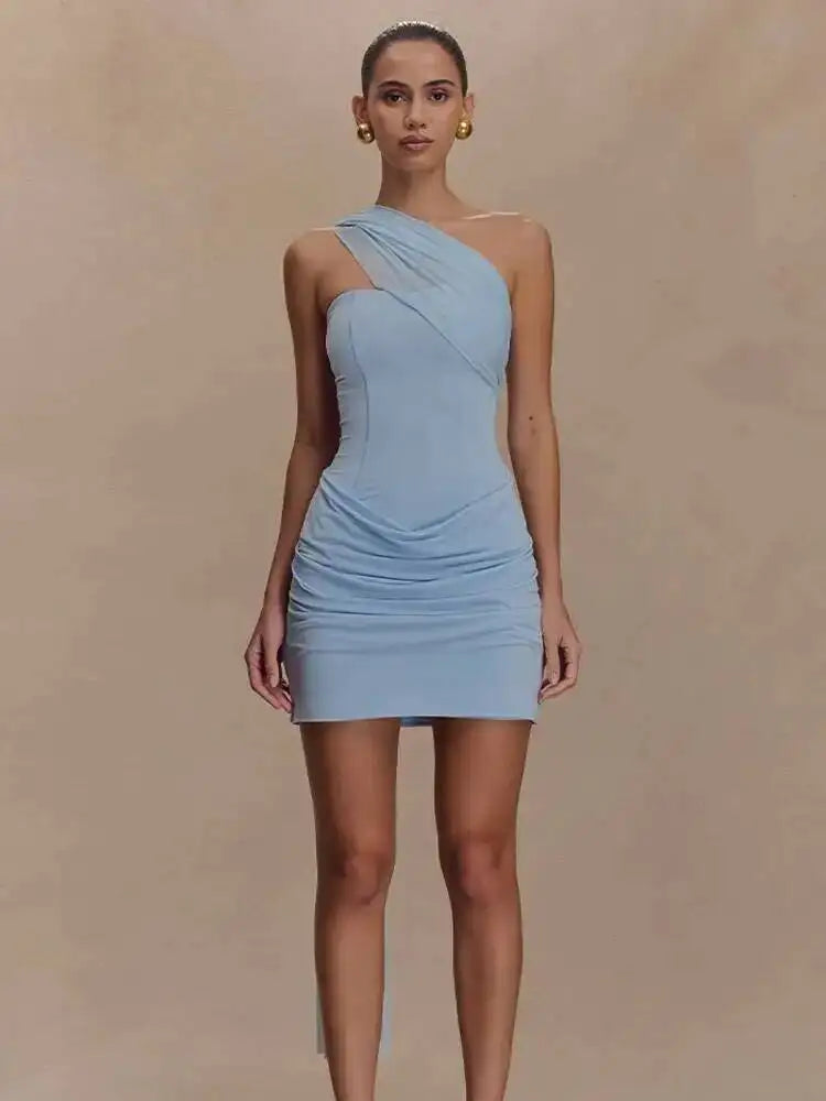 Temperament Ribbon Strapless Waist Cinching Slim Fit Dresses