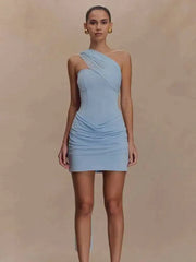Temperament Ribbon Strapless Waist Cinching Slim Fit Dresses