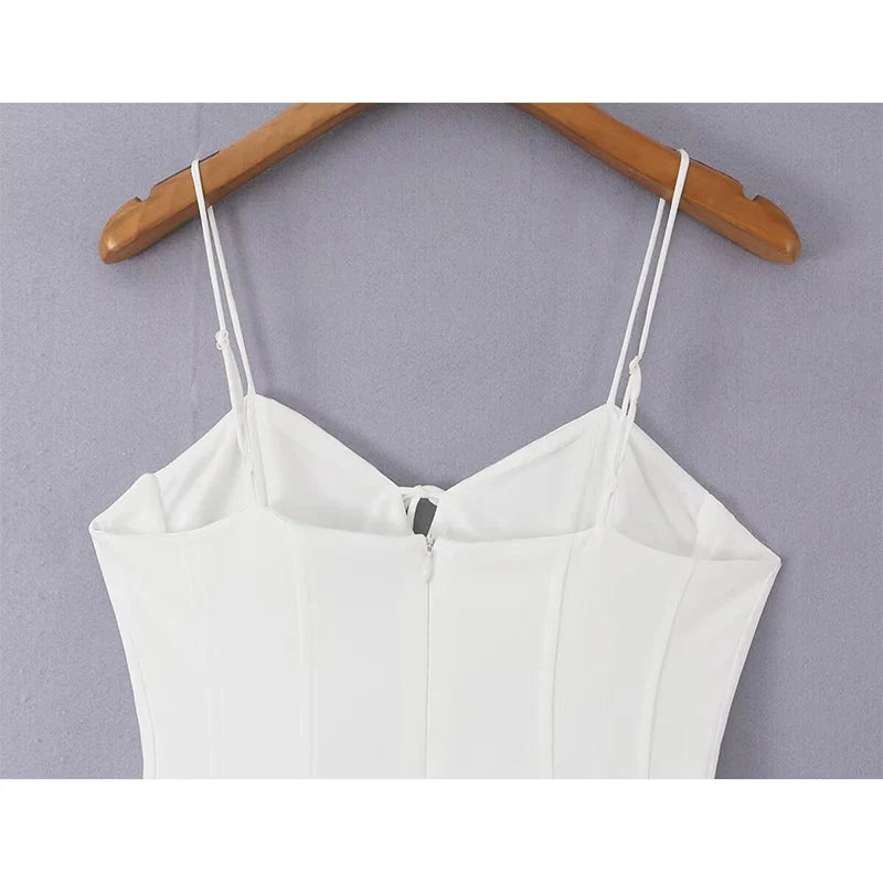 Summer White Corset Mini Dresses