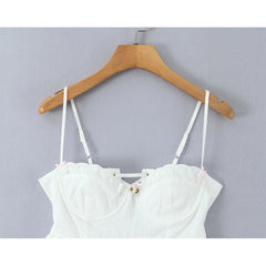 Sexy Spaghetti Straps White Mini Summer Dresses
