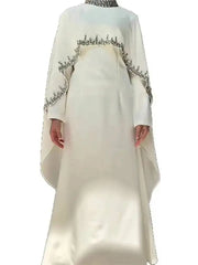 Autumn Summer White Slim-Fit Long Dresses