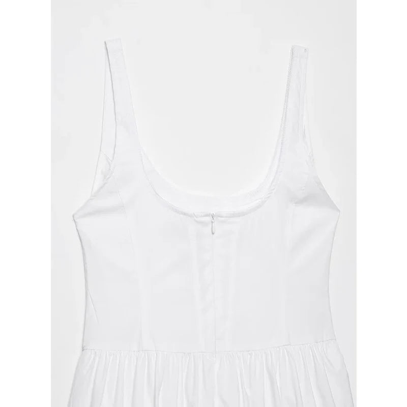 White Corset-Style Midi Dresses
